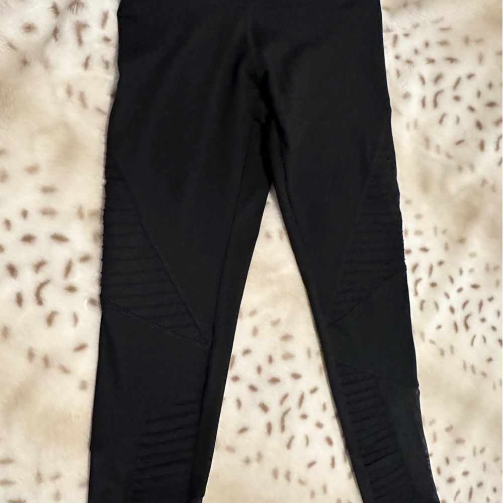 Victoria’s Secret ankle leggings, black with mesh size extra small